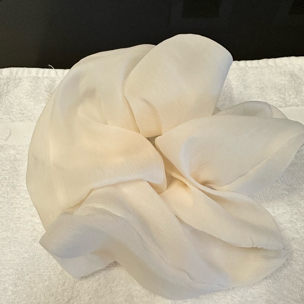 Giant ivory scrunchie